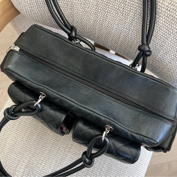 Calfskin Quilted Large Cambon Multipocket Reporter Black - Picture 4 of 16